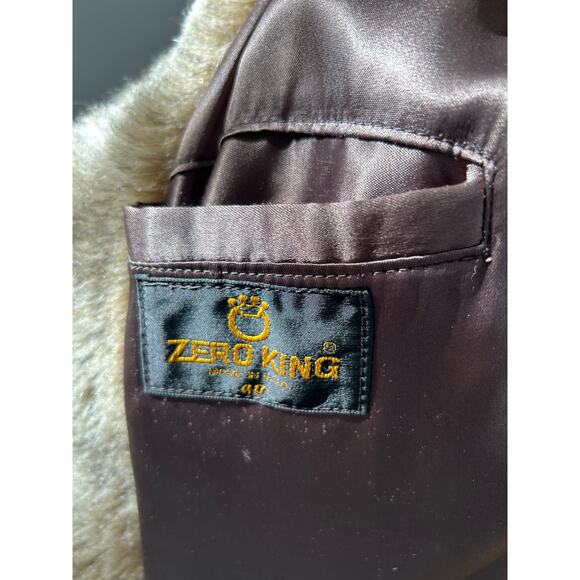 Vintage Faux Fur Taupe Brown Toggle Button Hooded Coat - Picture 4 of 12